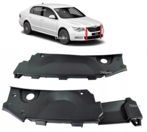 COPPIA PARAURTI ANTERIORE SINISTRO+DESTRA GRIGLIA COPRISUPERIORE PER SKODA SUPERB 3T 2008-2013 - Foto 1 di 10