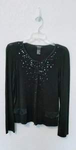 Damen Gr. M Top Seidenmischung Vintage klassisch schwarz adrett traditionell Beliza - Bild 1 von 5