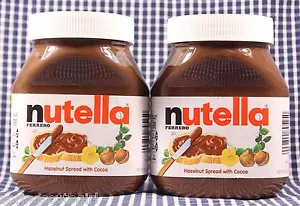 2 Can Nutella Ferrero HAZELNUT SPREAD WITH COCO 26.5 oz ~ NEW & FRESH ~ - Picture 1 of 1