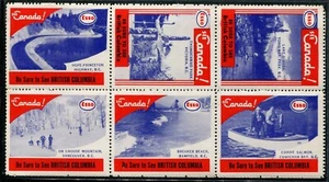 Canadá Cenicienta cc2330 ESSO "VER CANADA" Mini Hoja de 6 - Columbia Británica - Imagen 1 de 1
