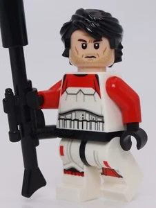 Lego Star Wars Shock Trooper Minifig Black Hair Blaster No Helmet - Picture 1 of 1