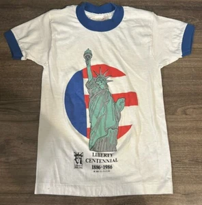 Liberty Centennial 1886-1986 Boys T Shirt Size 10-12 USA 1982 Vintage RARE! - Picture 1 of 6