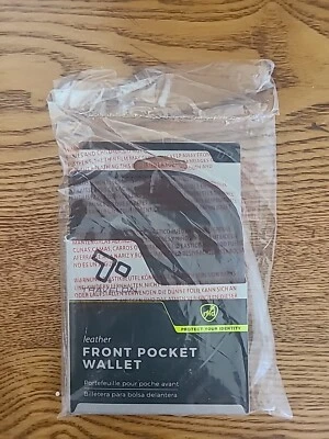 NUEVO EN CAJA Cartera RFID de Cuero con Bolsillo Frontal Marrón para Hombre Foto 1 de 4