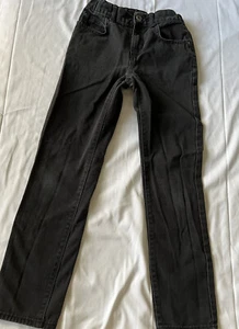 Children’s Place Boys Youth Skinny Jeans Size 10 Adjustable Waist Black denim - Picture 1 of 7