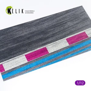 Asphalt road Moto race track type 3 Base - Acrylic Scale 1:12 KeliK KS12003 - Picture 1 of 4