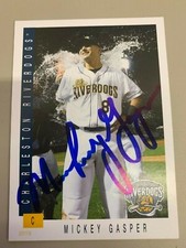 Mickey Gasper 2019 Signed Charleston River Dogs Team Card