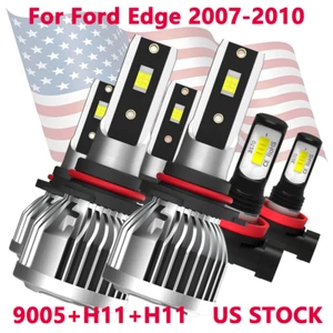 9005 H11 H11 For Ford Edge 2007-2010 LED Headlight Fog Light Bulbs Kit - Picture 1 of 8