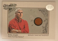 Bob Bobby Knight 2001 Fleer Greats of Game Game-Used Indiana HOF Coach (bk19)