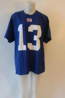 Camiseta de manga corta para hombre Majestic NY Giants azul blanco Odell Beckham Jr 13 XL * Foto 1 de 3