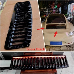 For Porsche 911 991.1 Carrera Upgrade 991.2 Style Gloss Black Trunk LED Grille - Picture 1 of 4