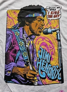 Liquid Blue Jimi Hendrix Scuse Me While I Kiss The Sky T-Shirt Men's Large NWOT - Picture 1 of 7