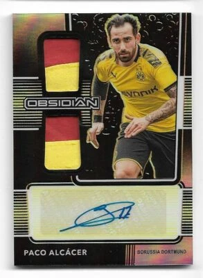 2020-21 Panini Obsidian Jersey Auto Card : Paco Alcacer #10/10 - Image 1 of 3