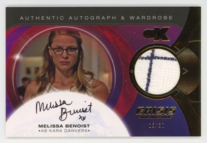 CZX Crisis on Infinite Earth Melissa Benoist Autograph Costume Jumbo Card #d /30