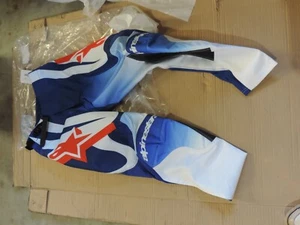 Alpine Stars motorcross pants size 28 blue/hot orange - Picture 1 of 6
