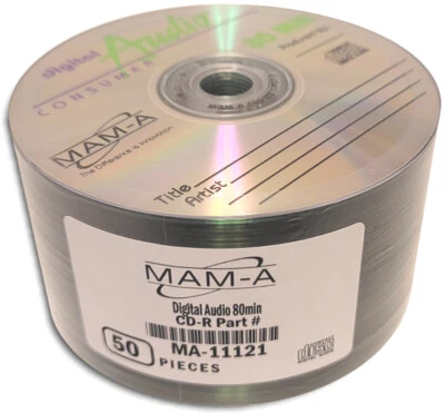 50-Pak MAM-A (Mitsui) DIGITAL-AUDIO CDR-DA Logo-top 80-Min CD-R's, #11121 - Image 1 of 2
