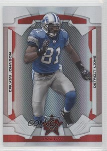 2008 Leaf Rookies & Stars Longevity Ruby /249 Calvin Johnson #33 HOF