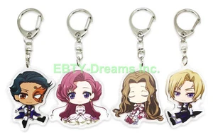 Set of 4 Code Geass Anime Acrylic Keychain Jeremiah Nunnally Euphemia Britannia - Picture 1 of 2