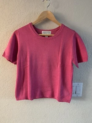 Camisa informal de punto rosa anexo esquina talla M Foto 1 de 4