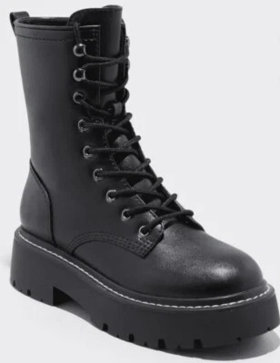 Botas de combate Wild Fable Logan Lug para mujer con plantilla de espuma viscoelástica negras nuevas con etiquetas Foto 1 de 4