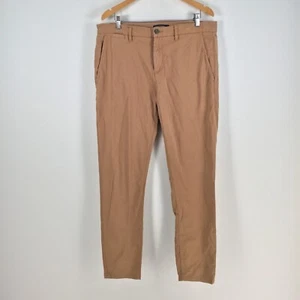 French Connection mens chino pants size 36 slim tapered cotton brown 066039 - Picture 1 of 12