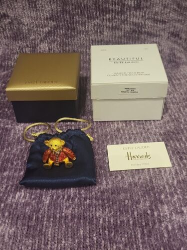 ESTEE LAUDER HARRODS SOLID PERFUME Bear COMPACT 2005 boxed RARE limited edition