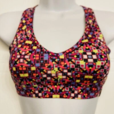 Victoria's Secret Sports Bra Geometric Caged Back Removable Padding Wireless XS - Image 1 of 4