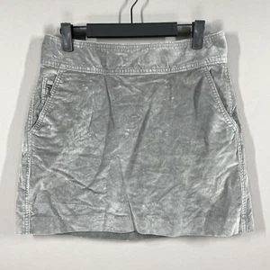 Banana Republic Skirt Womens 0 gray straight velvet corduroy - Picture 1 of 8