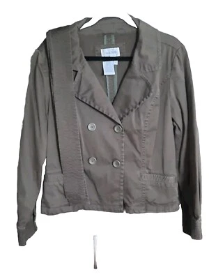 Chaqueta Blazer Militar Live a Little Algodón con Cinturón Talla XL Foto 1 de 4