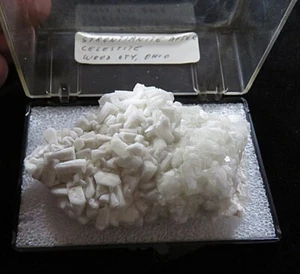 Strontianite After Celestite Crystals- 3" x 2"- Wood County, Ohio-Fluorescent - Picture 1 of 3