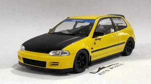 DIECAST HONDA CIVIC (EG 6) SPOON VERSION GELB 1991 SCALE 1:18 BY SOLIDO - Bild 1 von 7