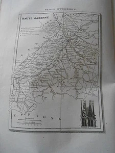 1835 Le Dpt de La Haute Garonne - 1 Carte 6 Gravures + texte 16 pages - Imagen 1 de 3