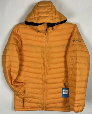 Columbia NWT Mens Slope Edge Puffer Jacket Large L Tall Orange Omni-Heat New - Image 1 of 4