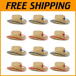 Set of 12 Kids Cowboy Hats with Sheriff Stars – Perfect for Wild West Parties - Picture 1 of 6