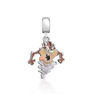V87 S925 STERLINGSILBER TAZ TASMANISCHER TEUFEL HÄNGER CHARM - Bild 1 von 3