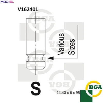 4x EXHAUST VALVE V162401 FOR HYUNDAI EMBERA MATRIX EXCEL/II JM SONATA LANTRA — 第 1/4 张图片
