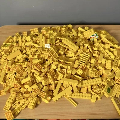 over 2lbs - Genuine LEGO Yellow Blend Random Bricks / Pieces / Plate Bulk Lot — 第 1/4 张图片