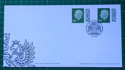 2025 Charles III £3.40 Definitive - sheet & coil FDC Tallents House postmark - Image 1 of 2