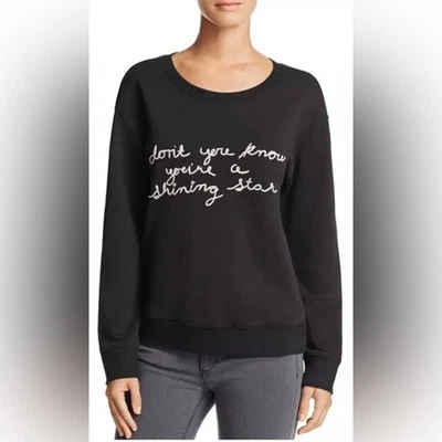 Sudadera Joie Negra Rosa Bordada "Don't You Know You're a Shining Star" XS Foto 1 de 4