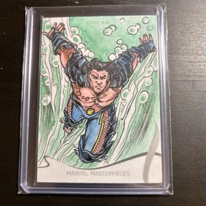 Marvel Masterpieces 2022: 1/1 Sketch Card 1/1 Namor Drawn by Edde Wagner 1 of 1 - Picture 1 of 2