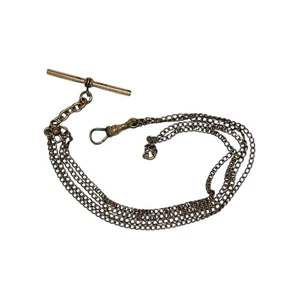 ANTIQUE VICTORIAN GOLD FILLED POCKET WATCH CHAIN - Picture 1 of 3