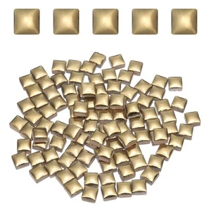 100g Square Mosaic Tiles, Ceramic Mosaic Tiles, 0.4 x 0.4Inch, Gold - Picture 1 of 7