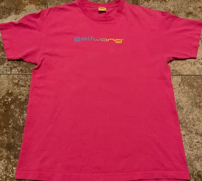 GOLF THEQUE TEE GOLF WANG SUMMER 2019 GRAPHIC T-SHIRT ( MENS L ) HOT PINK - Image 1 of 4