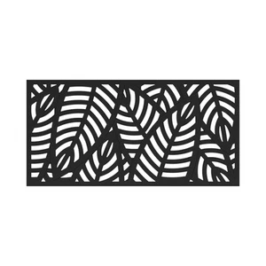 3'x6' Black Decorative Privacy Screen Panel for Outdoor Garden or Patiott - Picture 1 of 6