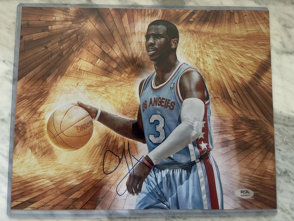 克里斯·保罗 CP3 签名 亲笔签名 11x14 照片 W Psa DNA 可口可乐 罕见 — 第 1/1 张图片
