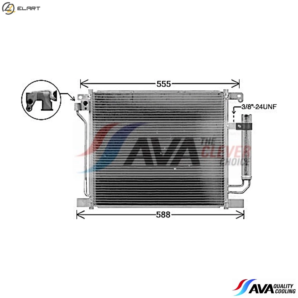 CONDENSER AIR CONDITIONING DN5467D FOR NISSAN MR16DDT 1.6L K9K636/646/410 1.5L - Image 1 of 4