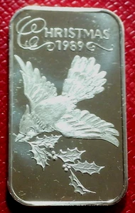 Barra de arte vintage Christmas Cardinal 1 oz Troy plata 9999 de Madison Mint - Imagen 1 de 3