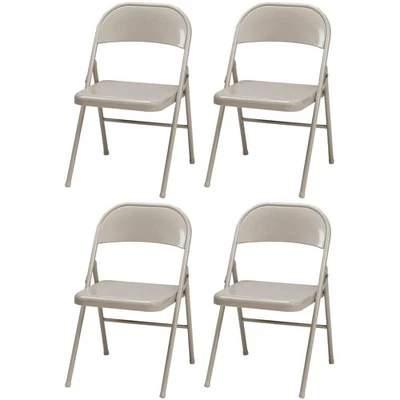 Juego de sillas plegables MECO Sudden Comfort todo acero para interiores y exteriores, Buff (caja abierta) Foto 1 de 3