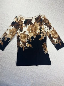 Rafaella Bluse Blattmuster 3/4 Arm Größe S - Bild 1 von 4