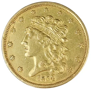 1834 $5 Classic Head Gold CHOICE AU+ BEAUTIFUL! - Picture 1 of 2