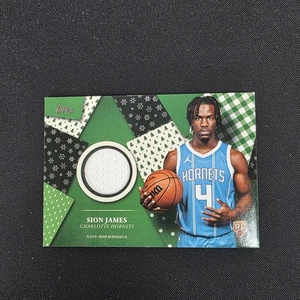 2025 Topps Holiday - Sion James #HR-28 Relic Game Worn Patch Rookie Card RC NM - Picture 1 of 2